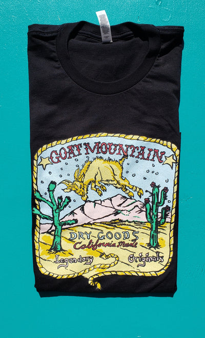 Goat Mountain Multi Color T Shirt- Black