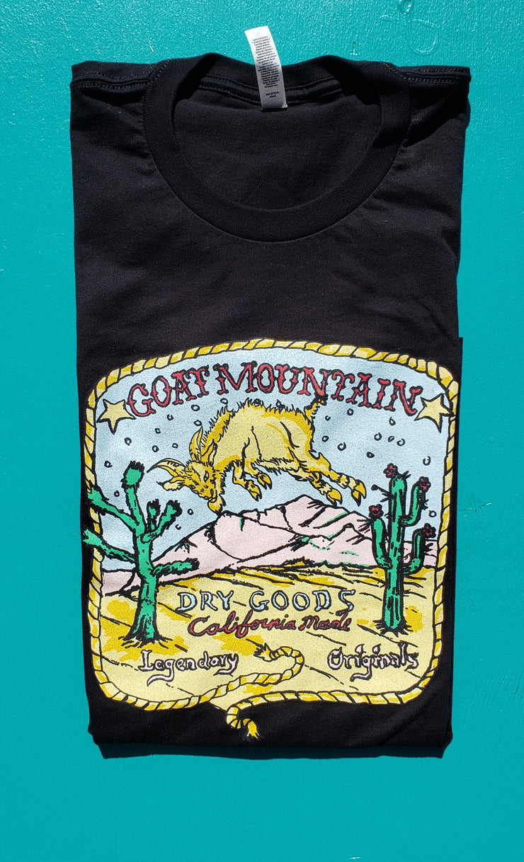 Goat Mountain Multi Color T Shirt- Black