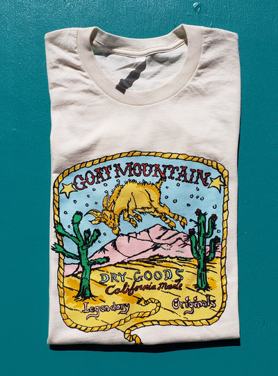 Goat Mountain Multi Color T Shirt- Natural